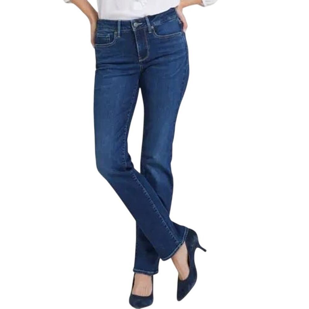 NYDJ Marilyn Straight Leg Jeans Women’s Size 10 Lift Tuck Technology Dark Wash
